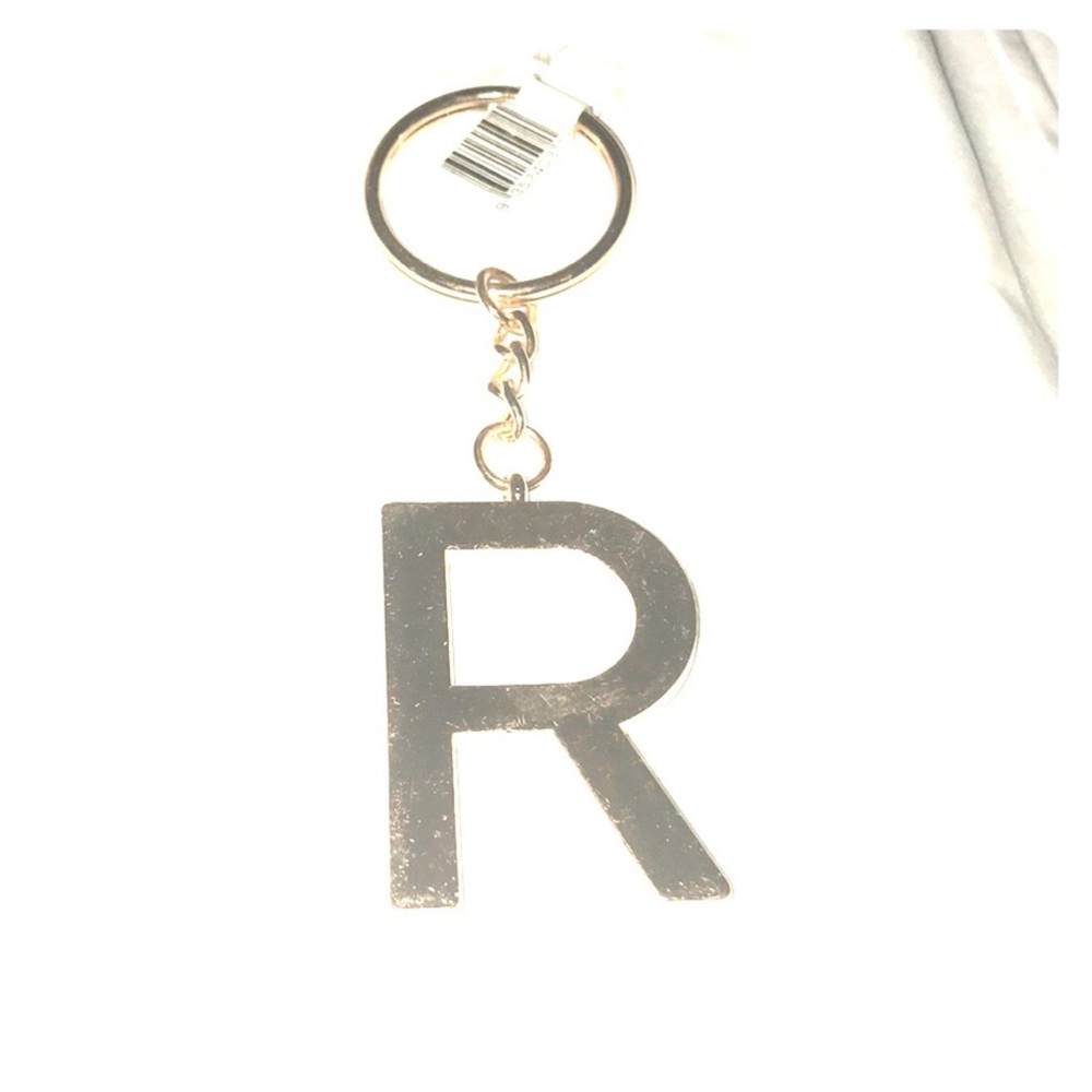 Cotton On rose gold capital R key chain bag charm new